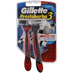 Ficha técnica e caractérísticas do produto Aparelho de Barbear Prestobarba Gillette 3 Fórmula 1 - 2 unidades