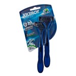 Ficha técnica e caractérísticas do produto Aparelho de Barbear Viceroy Inox 3 Azul com 2 Unidades