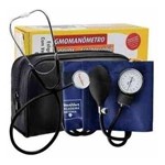 Ficha técnica e caractérísticas do produto Aparelho de Pressão Esfigmomanômetro + Estetoscópio - Premium