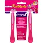 Ficha técnica e caractérísticas do produto Aparelho Feminino Prestobarba Ultragrip 3 Gillette 2un.