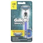 Ficha técnica e caractérísticas do produto Aparelho para Barbear Gillette Mach3 Gel Aqua Grip com 2 Cargas