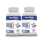 Ficha técnica e caractérísticas do produto Apisnutri Kit 2x Omega 3 Oleo De Peixe 1000mg 120 Caps