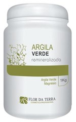 Ficha técnica e caractérísticas do produto Argila Verde com Magnésio - Remineralizada 1kg - Flor da Terra