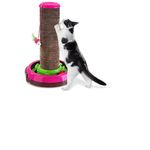 Ficha técnica e caractérísticas do produto Arranhador Para Gatos Brinquedo Arranha Céu Truqys Pet Rosa