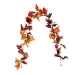 Ficha técnica e caractérísticas do produto Artificiais Plantas Maple Leaf / girassol Cane Vine Falso para Início de casamento Jardim Decoração