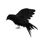 Ficha técnica e caractérísticas do produto 2pcs Simulate Black Crow Forma Prop decorativa para o Halloween