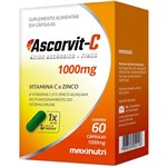 Ficha técnica e caractérísticas do produto Ascorvit C 1000mg Vitamina C + Zinco 60 Cápsulas - Maxinutri