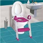 Ficha técnica e caractérísticas do produto Assento Redutor com Escada Toilet Training Rosa Clingo C2504
