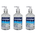 Ficha técnica e caractérísticas do produto Asseptgel Álcool 70% Etílico Gel 440G Kit Com 3