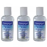 Ficha técnica e caractérísticas do produto Asseptgel Álcool 70% Etílico Gel 52g (Kit C/03)