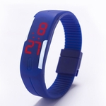 Ficha técnica e caractérísticas do produto Assista Silicone LED vermelho Sport Watch Toque dos homens Unisex Luxo marca de moda Top