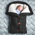 Ficha técnica e caractérísticas do produto Autumn Winter Baby Dormir Wool Bag Crianças SleepSack footmuff Para Stroller malha saco de dormir recém-nascido de gavetas Knit Venda quente