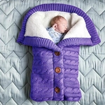 Ficha técnica e caractérísticas do produto Autumn Winter Baby Dormir Wool Bag Crianças SleepSack footmuff Para Stroller malha saco de dormir recém-nascido de gavetas Knit