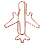 Ficha técnica e caractérísticas do produto Avião Grampo da forma Paper Rose Gold cor - 12pcs / caixa Gostar