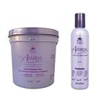 Avlon Affirm Creme Alisante Hidróxido de Sódio Normal Plus 1,8 Kg + Avlon Affirm Protecto Protetor de Fios 120ml