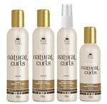 Avlon KeraCare Natural Curls CurlPoo (240ml), Smooth Curly (240ml), Vinegar (240ml) e Oil (120ml)