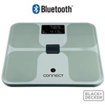 Ficha técnica e caractérísticas do produto Balança Bluetooth Bioimpedância Black Decker 150 Kg com APP B&D