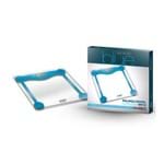 Balança Digital Ultra Slim de Vidro Colors Line 180 Kg Mod. W 912 Azul - Wiso - Código: 96394