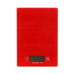 Ficha técnica e caractérísticas do produto Balança Eletrônica Digital de Cozinha 1g à 5kg - Vermelha