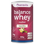 Ficha técnica e caractérísticas do produto Balance Whey Mulher - 450g Baunilha - Sanavita
