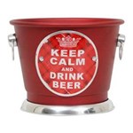 Ficha técnica e caractérísticas do produto Balde de Cerveja Keep Calm And Drink Beer - Vermelho