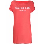 Ficha técnica e caractérísticas do produto Balmain Vestido Reto com Logo Bordado - Rosa