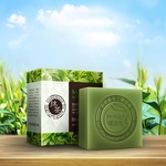 Ficha técnica e caractérísticas do produto Bamboo Charcoal Matcha Lavender sabão artesanal Anti-Envelhecimento Limpeza Profunda Hidratante Nutritivo Whitening Soap