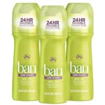 Ficha técnica e caractérísticas do produto Ban Desodorante Roll-on SATIN BREEZE - 103ML - 3 Unidades