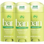 Ban Desodorante Stick UNSCENTED - 73G - 3 Unidades