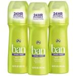 Ficha técnica e caractérísticas do produto Ban Kit Desodorante Antitranspirante Roll-on 103ml Trio - Simply Clean