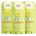 Ficha técnica e caractérísticas do produto Ban Kit Desodorante Antitranspirante SÃ³lido 73g Trio - Sweet Simplicity - Incolor - Dafiti