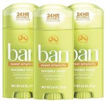 Ficha técnica e caractérísticas do produto Ban Kit Desodorante Antitranspirante Sólido 73g Trio - Sweet Simplicity