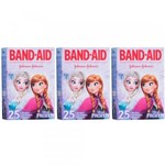 Ficha técnica e caractérísticas do produto Band Aid Frozen Curativo Infantil C/25 (Kit C/03)