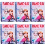 Ficha técnica e caractérísticas do produto Band Aid Frozen Curativo Infantil com 25 - Kit com 06