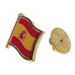 Ficha técnica e caractérísticas do produto Bandeira Nacional De Metal Pin Badge Esmalte Distintivo Para Roupas Lapela Bolsa Decoração Espanha