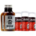 Ficha técnica e caractérísticas do produto Barba de Respeito - Kit 2 Ice Shampoo 170ml + 3 Blend 30ml