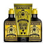 Barba Forte Danger Kit Shampoo + Condicionador Bomba + Bálsamo para Barba - 3x 170ml