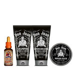 Ficha técnica e caractérísticas do produto Barba Forte Don Juan Shampoo Condicionador Pomada Black e Óleo Lumberjack