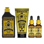 Barba Forte Kit Danger Shampoo 250ml + Balm 170g + 2 Óleos 30ml