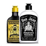 Barba Forte Kit Danger Shampoo Bomba + Don Juan Progressiva Masculina