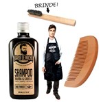 Kit Shampoo - Pente de Bolso - Avental Barbearia Salão - Barba de Macho
