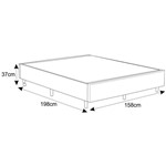 Ficha técnica e caractérísticas do produto Base Cama Box Casal King Size 193cm Versátil Branco - Starbox