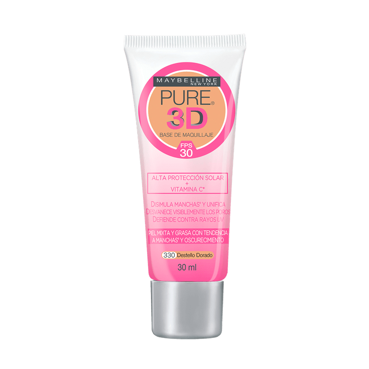 Ficha técnica e caractérísticas do produto Base de Maquillaje Maybelline Pure 3D Dest Dor Bl 3 Ml
