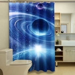 Ficha técnica e caractérísticas do produto Bath Waterproof Sombra 3D azul Galaxy Espaço Universo impressão de fotos digitais cortinas de chuveiro