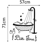 Ficha técnica e caractérísticas do produto Bathroom Wall Sticker Natatorium PVC removível Início decorativa Wall Sticker
