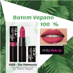 Batom Cremoso Anita - 100% Vegano - Cor 4009 Harmonia