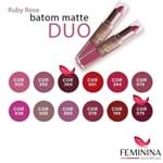Ficha técnica e caractérísticas do produto Batom Duo 2 em 1 Efeito Matte Ruby Rose Feminina Cosméticos ((035))