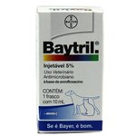 Ficha técnica e caractérísticas do produto Baytril 5% Injetável 10ml Bayer Antibiótico Cães e Gatos