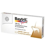 Ficha técnica e caractérísticas do produto Baytril Flavour 150 mg - 10 comprimidos