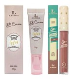 Ficha técnica e caractérísticas do produto Bb Cream Bege Médio e Batom Lip Matte Nº 30 Latika
